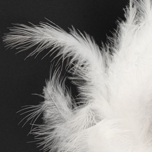 položky Věnec z peří ideální pro svatební dekoraci a atmosférickou velikonoční dekoraci 20 cm