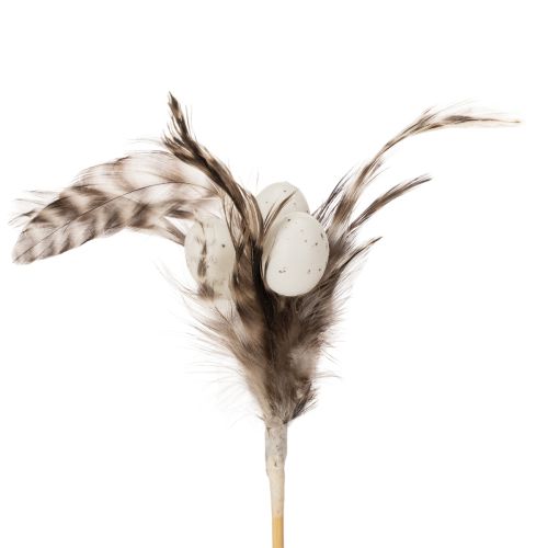 Dekorativní kolíky z peří s přírodním peřím, velikonoční dekorace pro elegantní aranžmá, 37 cm, 12 kusů