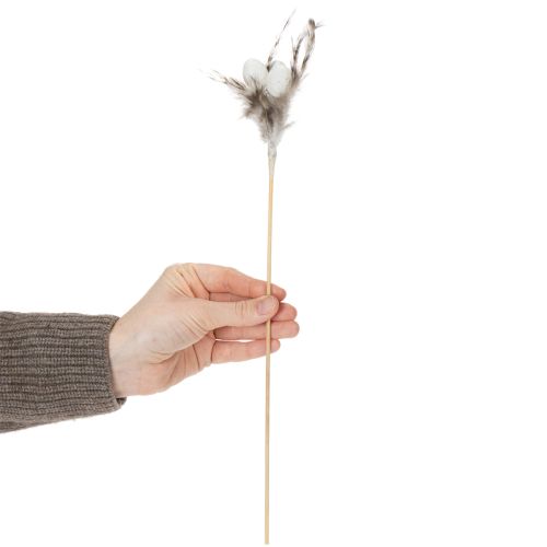 položky Dekorativní kolíky z peří s přírodním peřím, velikonoční dekorace pro elegantní aranžmá, 37 cm, 12 kusů