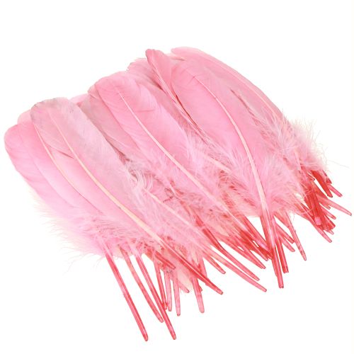 položky Peří pro řemesla Růžové husí peří 18cm - 20cm 20g x 2ks