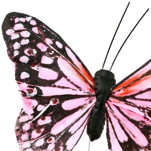 položky Motýl na drátě růžový 11cm 12ks