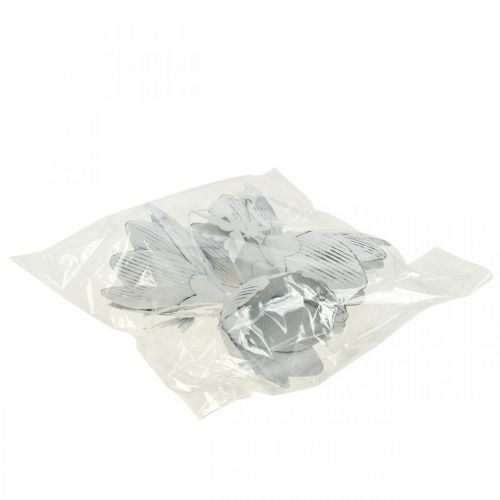 Floristik24 Závěsný skřítek deco kovový bílý Ø7,5cm H12cm 4ks
