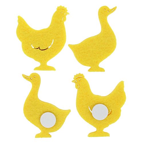 položky Felt Duck, Chicken samolepící žlutá 96 ks