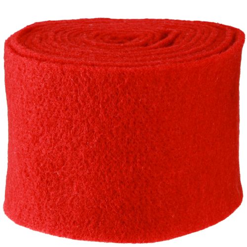 položky Plstěná stuha 15cm x 5m tmavě červená