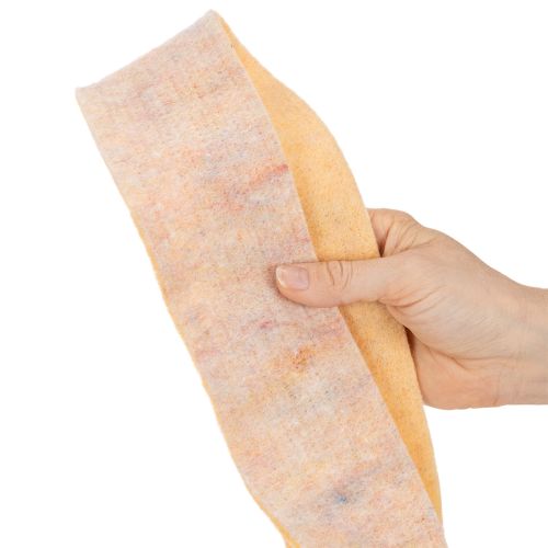 Plstěná chňapka jako dvoubarevná chňapka z čisté vlny, oranžová/vícebarevná, šířka 7,5 cm, délka 5 m | Floristik24.cz