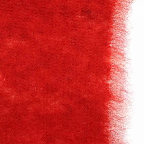 položky Ozdoba plstěnou stuhou dvoubarevná červená, bílá Květinová stuha vánoční 15cm × 4m