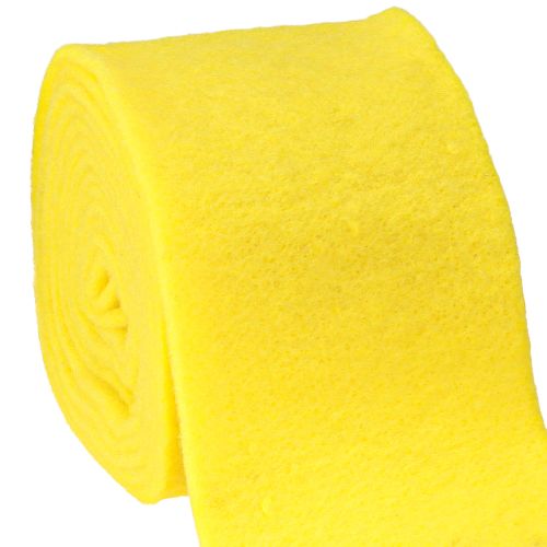 Floristik24 Plstěná stuha žlutá 15cm 5m