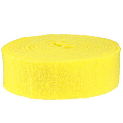 položky Plstěná stuha žlutá ozdobná stuha filc 7,5cm 5m