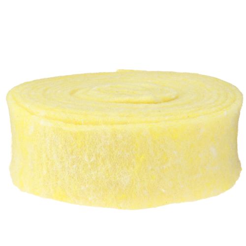 položky Plstěná stuha světle žlutá 7,5cm 5m