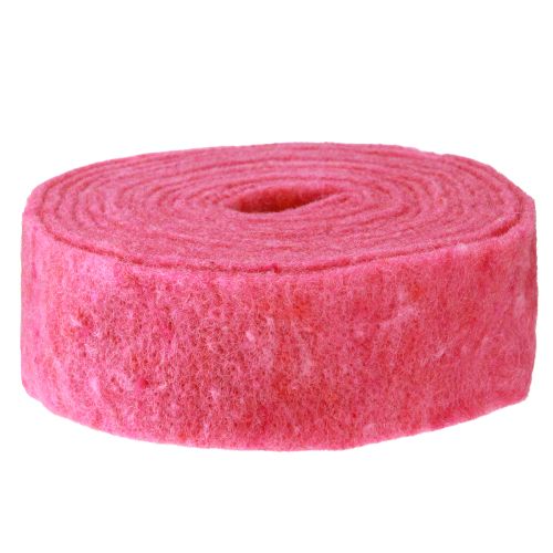 položky Plstěná stuha růžová 7,5cm 5m
