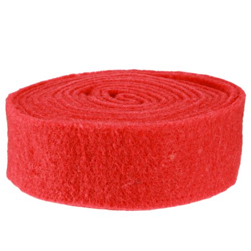 položky Plstěná stuha červená 7,5cm 5m