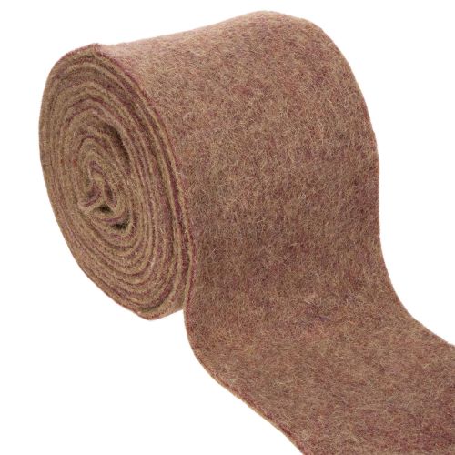 Dvoubarevná plstěná páska z vlněné plsti, 100% vlna, fialovo-hnědá, 15 cm x 5 m nakoupit | Floristik24.cz