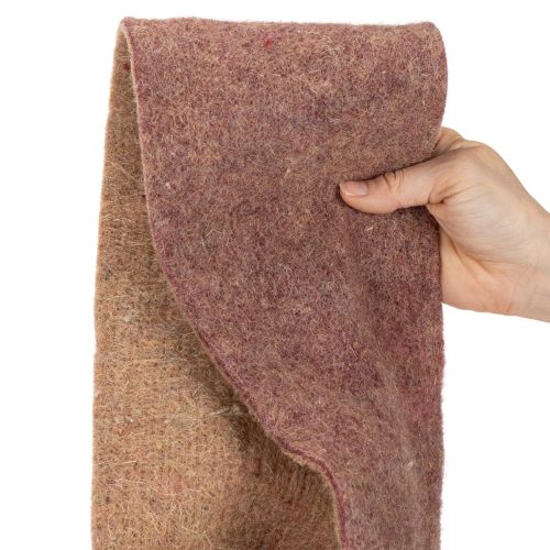 Dvoubarevná plstěná páska z vlněné plsti, 100% vlna, fialovo-hnědá, 15 cm x 5 m | Floristik24.cz