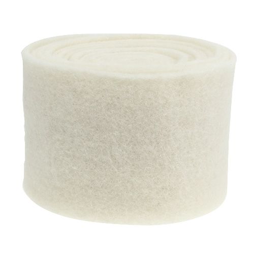 položky Plstěná stuha 15cm x 5m bílá