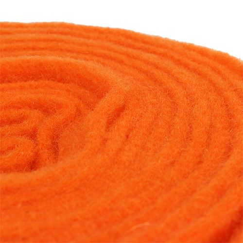 Floristik24 Plstěná stuha oranžová 15cm 5m