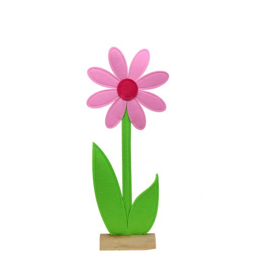 Floristik24 Plstěný květ růžový 64cm