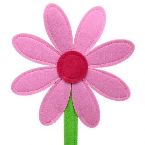 Floristik24 Plstěný květ růžový 64cm