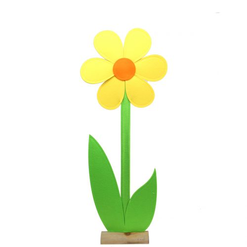 Floristik24 Plstěný květ žlutý 87cm