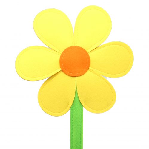 Floristik24 Plstěný květ žlutý 87cm