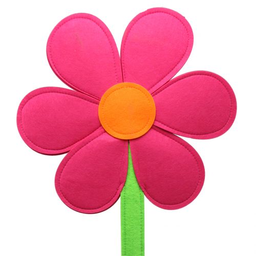 Floristik24 Plstěný květ růžový 87cm