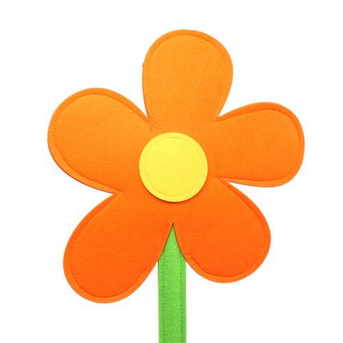 položky Plstěný květ oranžový 87cm