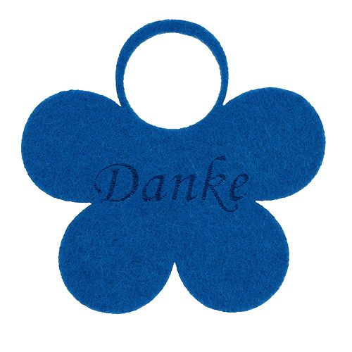 položky Plstěný přívěsek květina &quot;Děkuji&quot; 10cm 8ks
