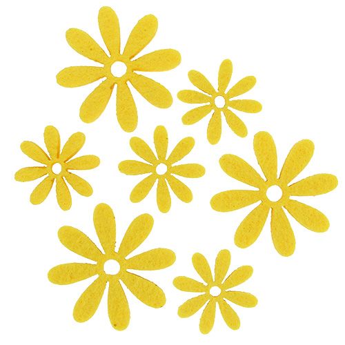 Floristik24 Plstěná květinová sada ve žluté barvě 96 kusů