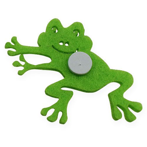 položky Plstěná žába s lepicí tečkou zelená 5,5cm 72ks