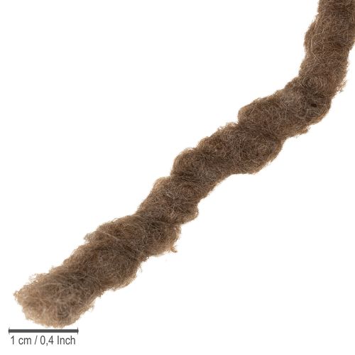 položky Hnědá vlněná šňůra, 25m dekorativní stuha pro květinářství a tvoření