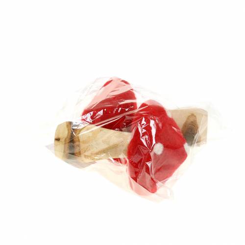 Floristik24 Muchomůrka podzimní dekorace červená H13,5cm 2ks