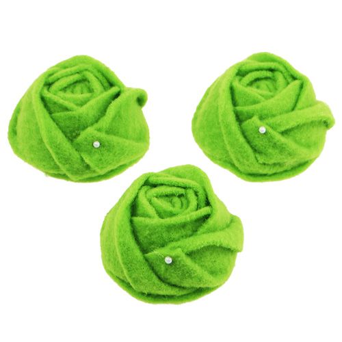 Floristik24 Plsť růžově zelená Ø8cm V4,5cm 6ks
