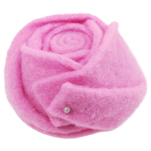 Floristik24 Filc růže růžová Ø8cm V4,5cm 6ks