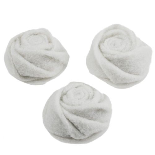 Floristik24 Filc růžový bílý Ø8cm V4cm 6ks