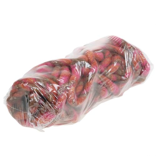 Floristik24 Plstěná šňůra 25m hnědá, červená, růžová