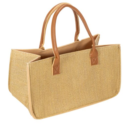 Plstěná taška s imitací rafie 50cm x 25cm x 25cm nakoupit | Floristik24.cz