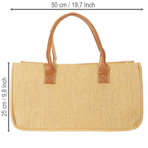 Plstěná taška s imitací rafie 50cm x 25cm x 25cm | Floristik24.cz