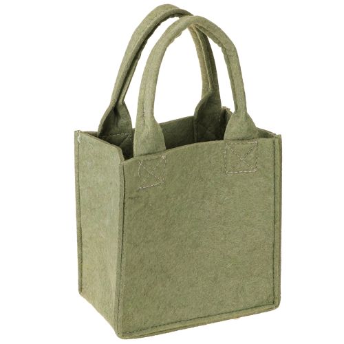 položky Plstěná taška Veselé Vánoce malá s uchy zelená 15×10cm