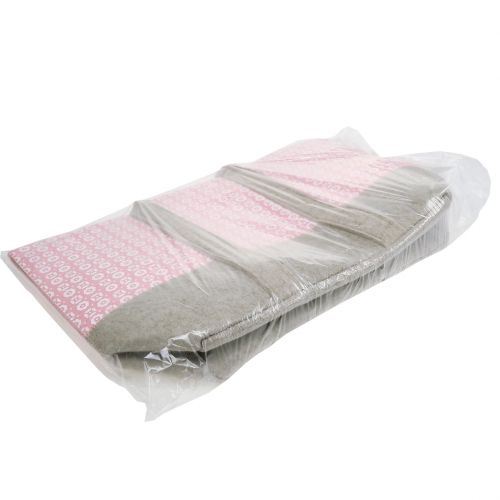 Floristik24 Plstěná taška růžovo-šedá se vzorem 55cm x 36cm x 18cm