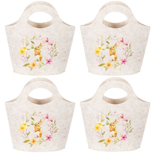 položky Plstěný sáček s rozkošným velikonočním zajíčkem, vhodný na jaro a léto, 27 cm, 4 kusy