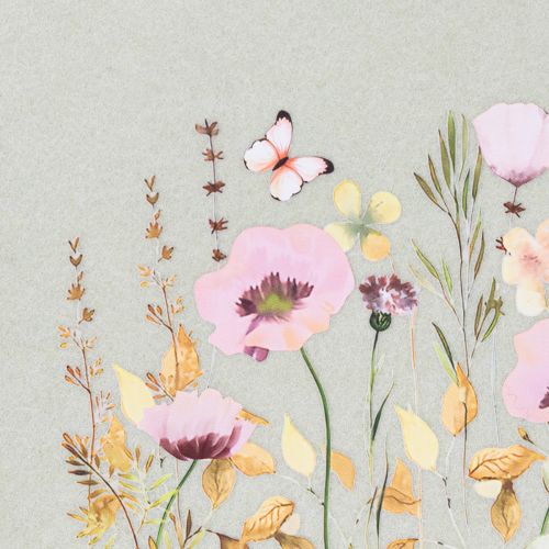 položky Plstěná taška s květinovým motivem, ideální pro každodenní použití a volný čas, 38 cm