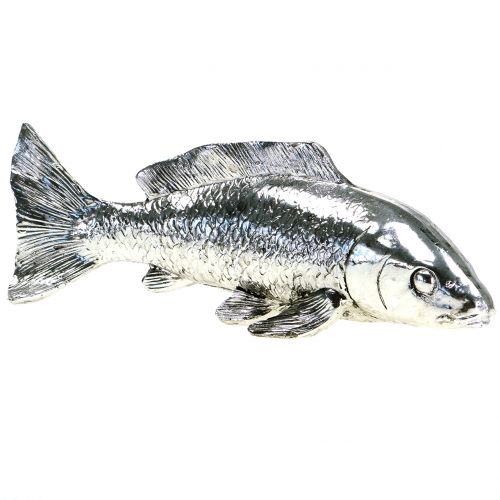 Floristik24 Dekorativní ryba stříbrná 22cm