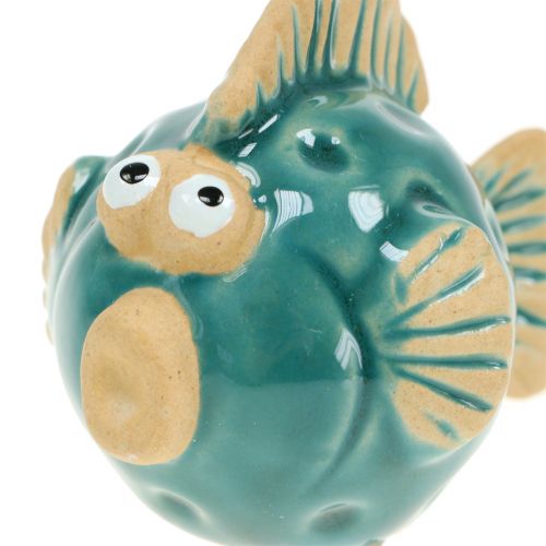 Floristik24 Deco ryba modrá, keramická ryba, keramická ryba, námořní L7cm 8ks
