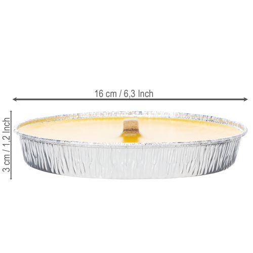 položky Vonná svíčka s citronelovou vůní proti hmyzu, miska s plamenem ideální na balkony, terasy a pikniky, 16 cm