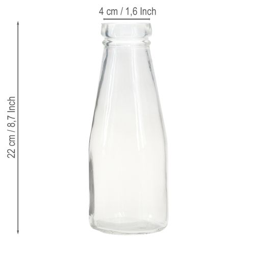 položky Dekorace na lahve skleněná láhev váza na láhev sklo Ø8cm 22cm