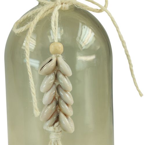 položky Lahve dekorativní skleněná váza cowrie mušle námořní H26cm 2ks