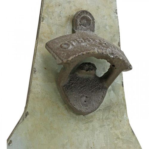 Floristik24 Otvírák na láhve vintage kovová dekorace se sběrnou nádobou V41cm