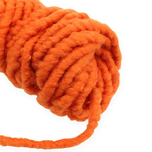 položky Filcový šňůrový fleece Mirabell 25m oranžový