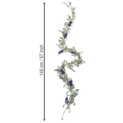 položky Umělá jarní dekorace z fialové girlandy pro zvláštní příležitosti a sezónní design 145 cm 2 ks