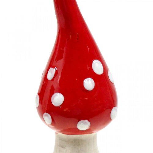 položky Deco Muchomůrka Keramická Deco Houba Červená Bílá Ø6,5cm V21cm