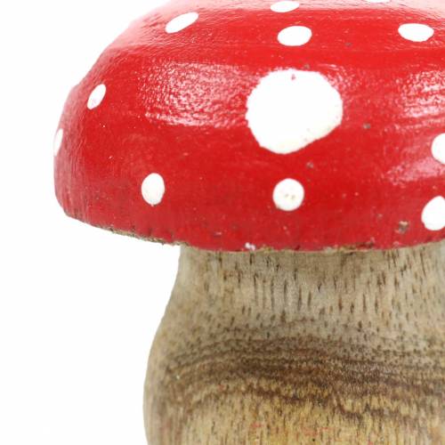 Floristik24 Dekorativní muchomůrky dřevěné Ø4,6–5cm V4,6–4,9cm 6ks